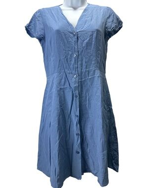 navy blue dress for baby girl Women's Mercerized Cotton Short-Sleeve Mini Dress